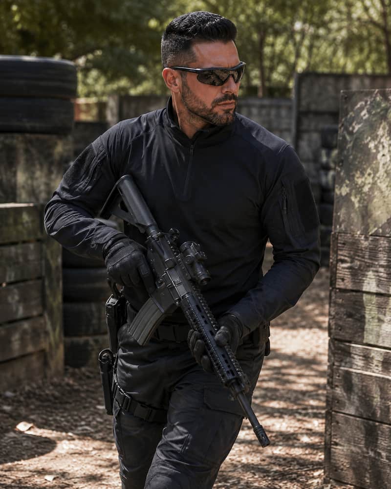 Chemise de combat UBAS fighter noir - GK Pro