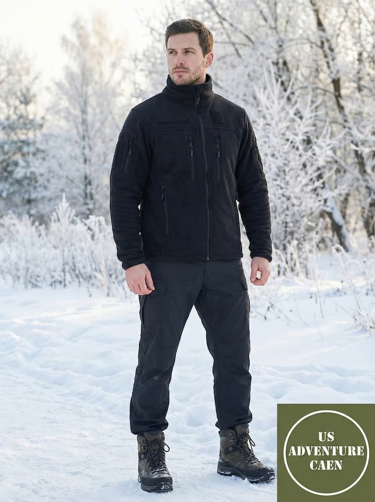 Blouson polaire militaire noir Fitte - Patrol Equipement