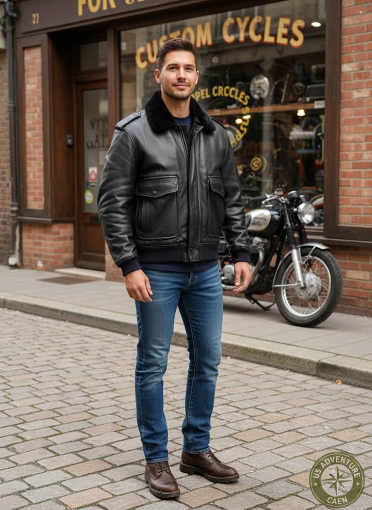 Blouson en cuir occasion XXL