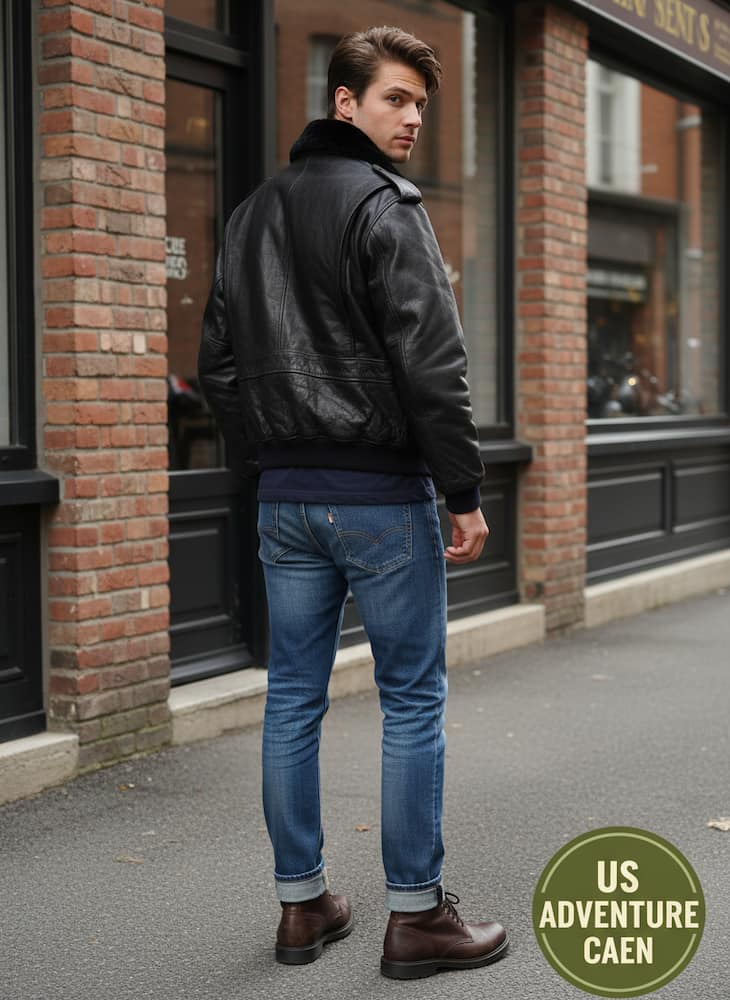 Blouson en cuir occasion XXL