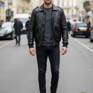 Blouson en cuir occasion XL