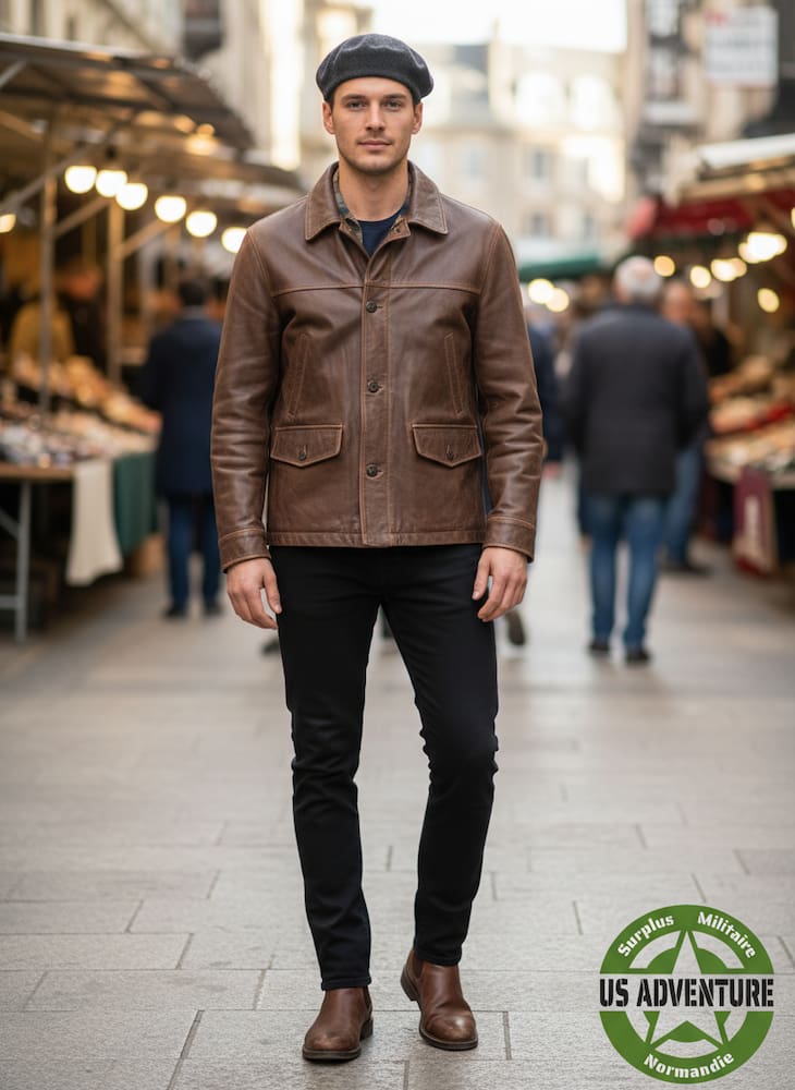 Blouson en cuir occasion M