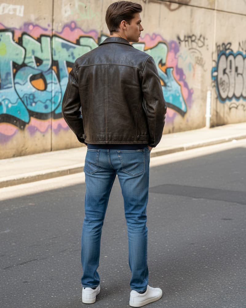 Blouson en cuir REDSKINS occasion