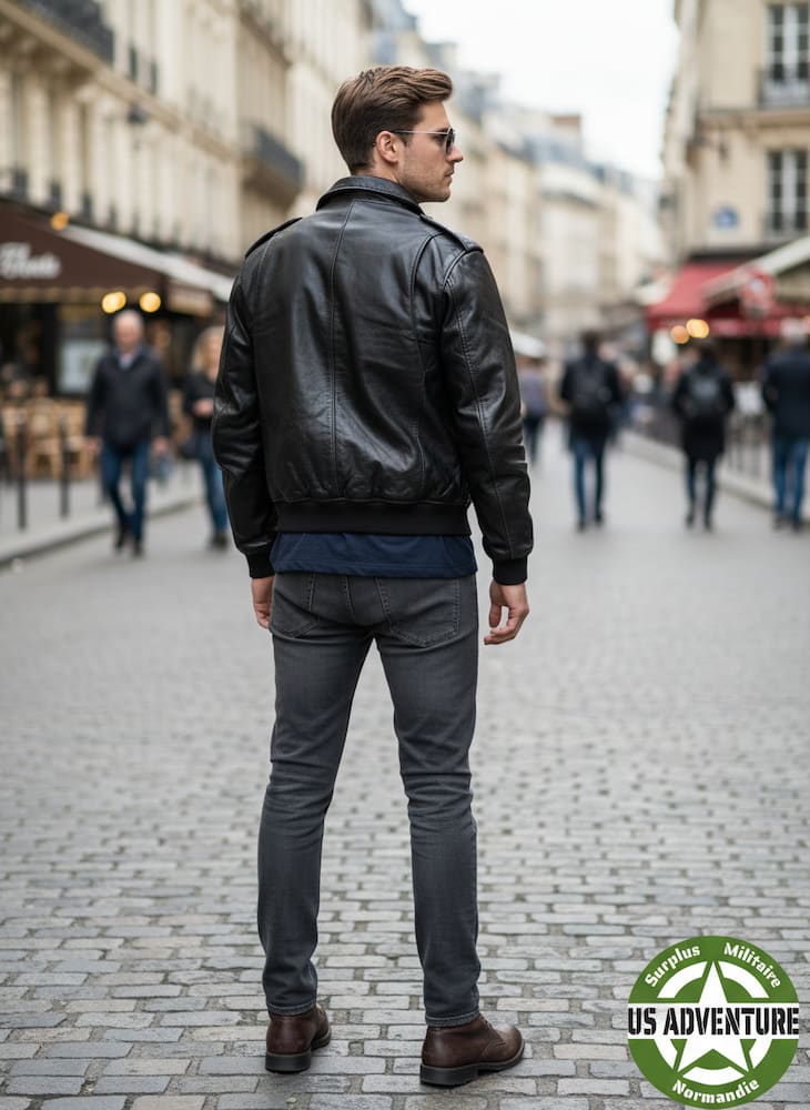 Blouson en cuir occasion XL