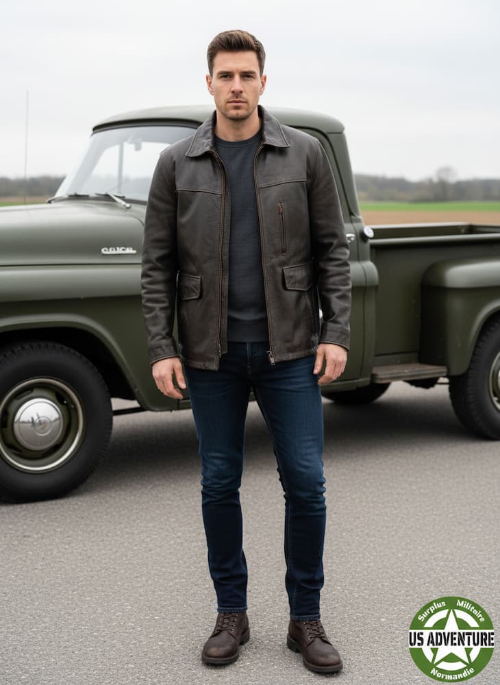 Blouson en cuir DEVRED occasion L