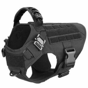 Harnais tactique noir pour chien