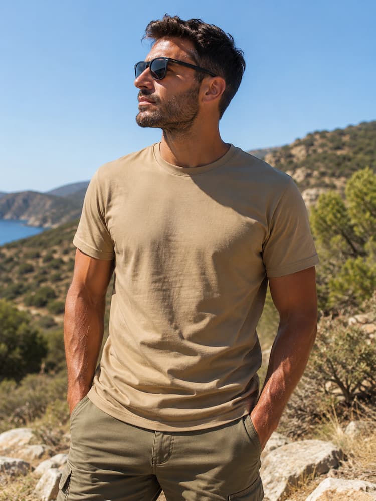 T-shirt tactique à séchage rapide tan