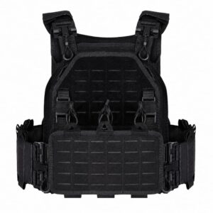 Gilet tactique porte plaque à dégagement rapide noir