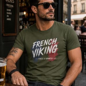 T-shirt kaki French Viking