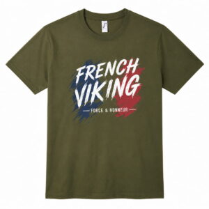 T-shirt kaki French Viking