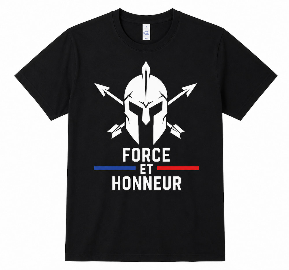 T-shirt noir Force & Honneur