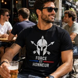 T-shirt noir Force & Honneur