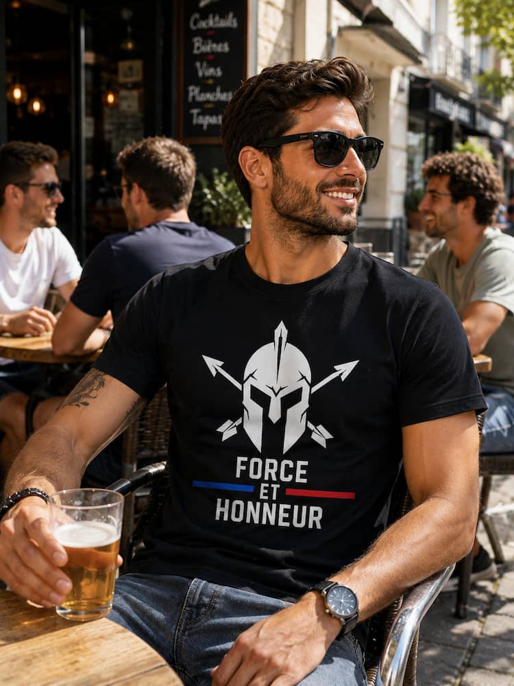 T-shirt noir Force & Honneur