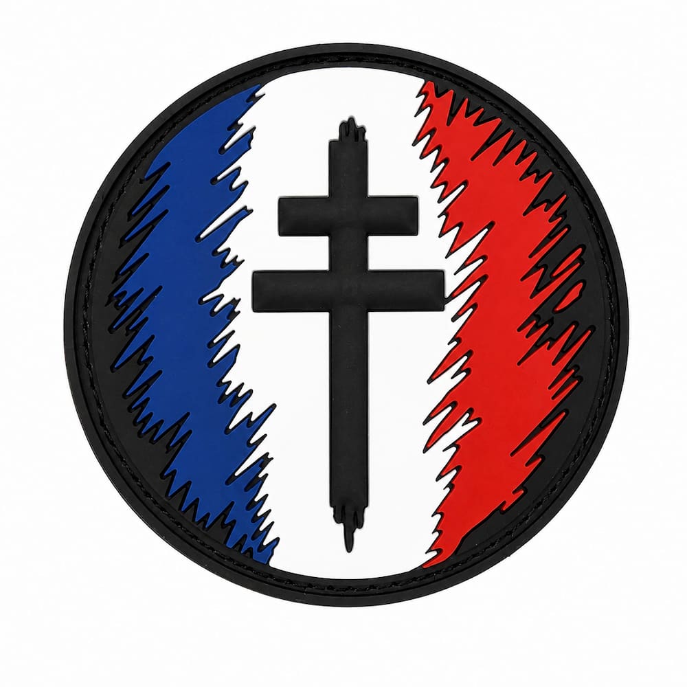 Ecusson patch pvc France croix de Lorraine FFI