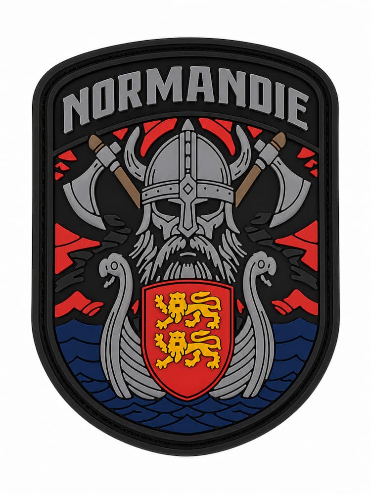 Ecusson patch pvc Normandie Viking