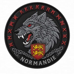 Ecusson patch pvc Normandie Tête de Loup