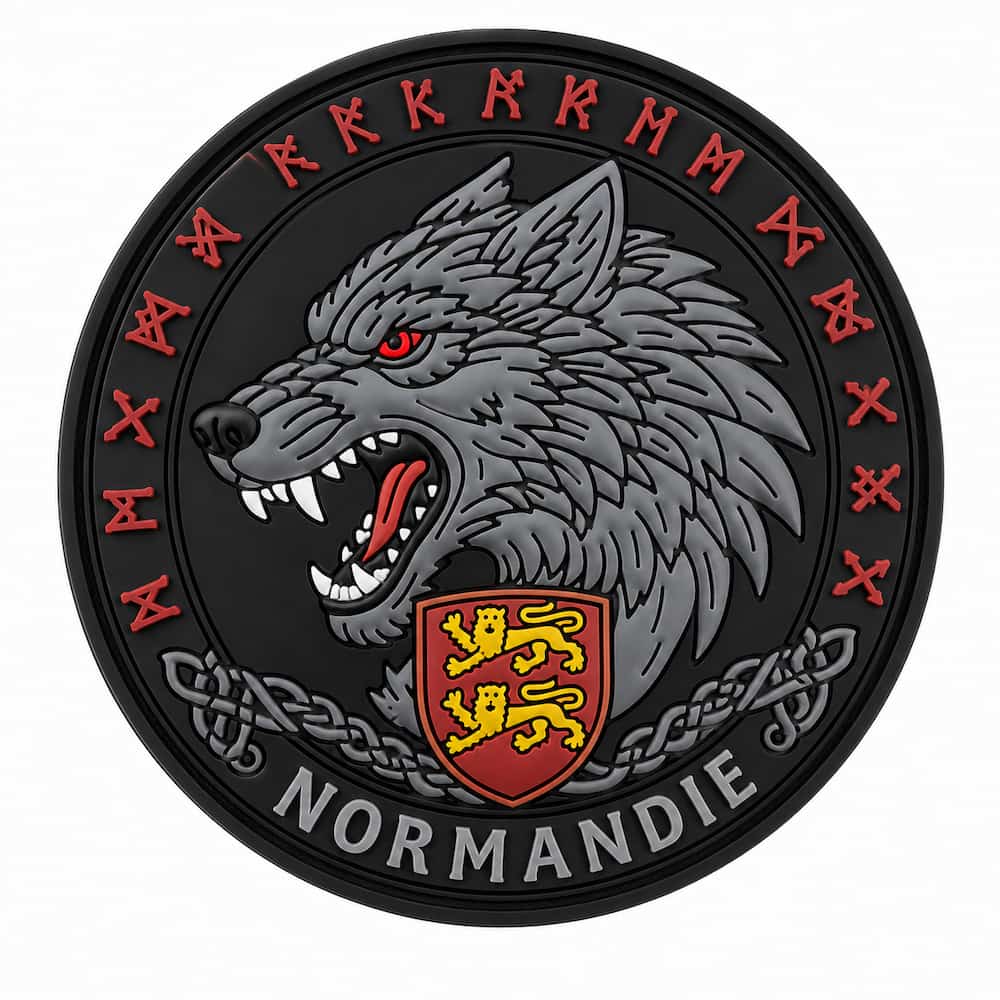 Ecusson patch pvc Normandie Tête de Loup